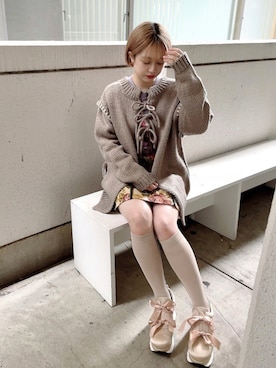 「厚底スニーカー」｜merry jenny 原宿店さん（レディース・153cm）の秋コーディネート