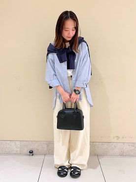 「プロデューサー巻き」｜ワカナ︎☺︎さん（レディース・154cm）の春コーディネート