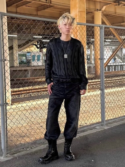 メンズ カウレザー ワークブーツ（ブーツ）｜DIESEL（ディーゼル）の