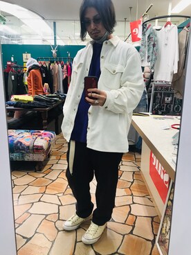 「no brand（ノーブランド）のアイテム（バングル/リストバンド）」を使った、フルギ紳士 さん（メンズ・170cm）の冬コーディネート