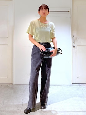 「ADAM ET ROPE'（アダムエロペ）のアイテム」を使った、EBATAさん（レディース・162cm）の夏コーディネート