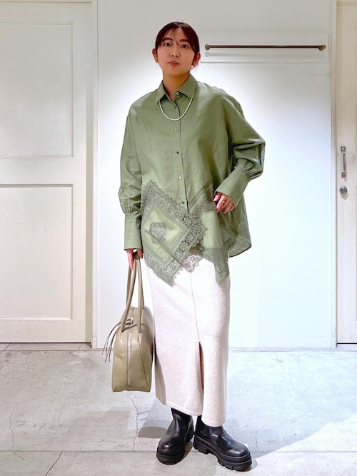 セール】ヘムクロスレースシャツ（シャツ/ブラウス）｜SALON adam et