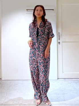 「アイテム（オールインワン・サロペット）」を使った、EBATAさん（レディース・162cm・20代）の夏コーディネート