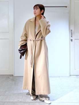 「アイテム（トレンチコート）」を使った、EBATAさん（レディース・162cm・20代）の冬コーディネート