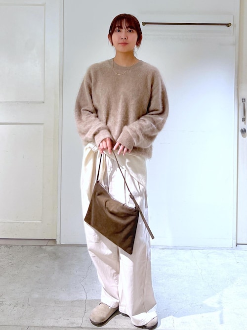 WS（ドゥーブル）】Ultrasuede(R)ZIPミニショルダー（ショルダーバッグ