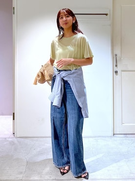 「SALON adam et rope'（サロン アダム エ ロペ）のアイテム」を使った、EBATAさん（レディース・162cm）の夏コーディネート
