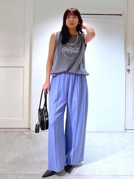 「ADAM ET ROPE'（アダムエロペ）のアイテム」を使った、EBATAさん（レディース・162cm）の夏コーディネート