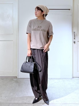 「ウールパンツ」｜EBATAさん（レディース・162cm）の秋コーディネート