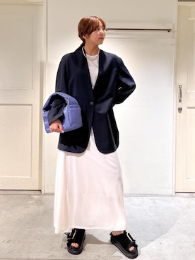 「Americana」｜「アイテム（ハンドバッグ）」を使った、EBATAさん（レディース・162cm）の夏コーディネート