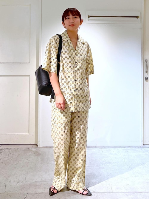 COUTURE D'ADAM（クチュール ド アダム）】Block print trousers