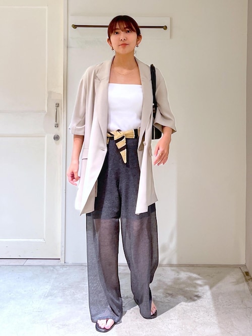 週末最終値下げ！サロンアダムエロペ ＊バックサテンハーフスリーブジャケット SALON adam et rope'｜バックサテンハーフスリーブジャケット