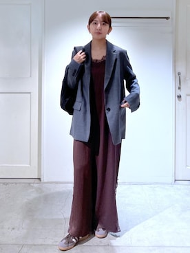 「アイテム（サロペット/オーバーオール）」を使った、EBATAさん（レディース・162cm・20代）の秋コーディネート
