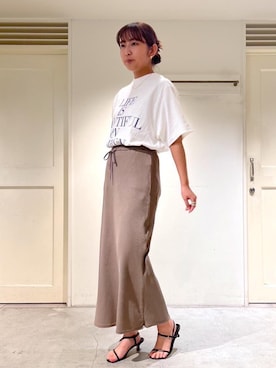 「Americana」｜「アイテム（サンダル）」を使った、EBATAさん（レディース・162cm）の夏コーディネート