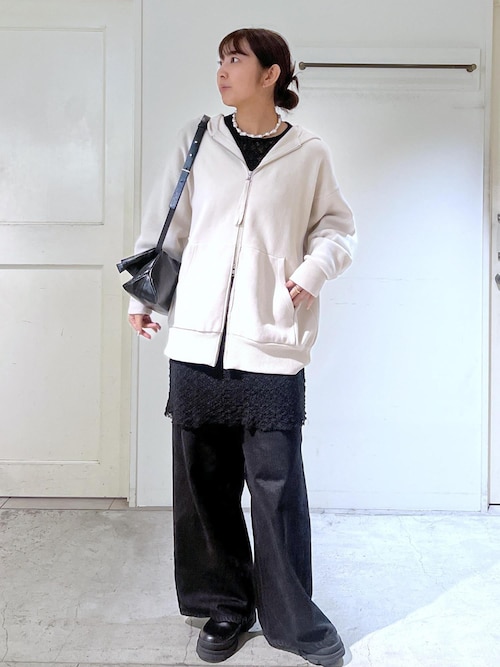 【F】SALON adam et ropé クリーミーコットン　ブルゾン ジップパーカー-CreamyCotton /クリーミーコットン-（パーカー