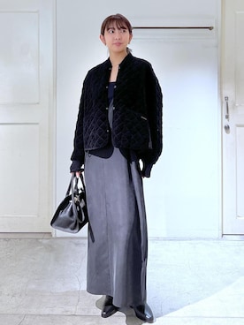 「アイテム（ジャンパースカート）」を使った、EBATAさん（レディース・162cm・20代）の秋コーディネート