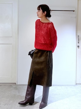 「アイテム（ブーツ）」を使った、EBATAさん（レディース・162cm・20代）の秋コーディネート