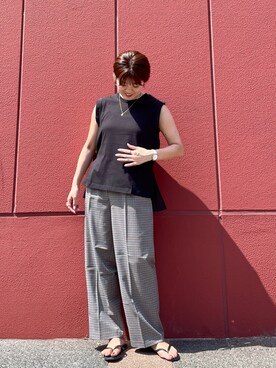 楢﨑 彩さん(レディース・161cm)の夏コーディネート