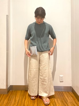 楢﨑　彩さん（レディース・161cm）の夏コーディネート