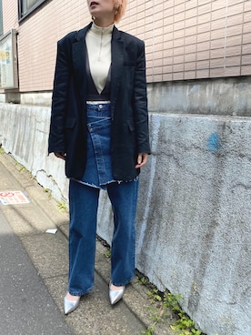 「シルバーパンプス」｜「アイテム（ジャケット/アウター）」を使った、GUCCIさん（レディース・167cm）の夏コーディネート