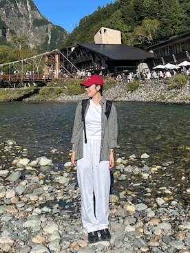 「アイテム（スウェットパンツ）」を使った、aikさん（レディース・160cm）の秋コーディネート
