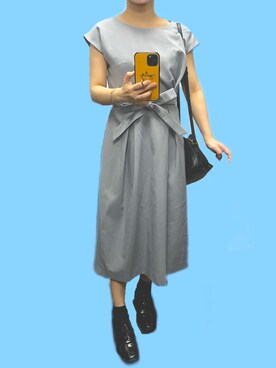 「SHIPS（シップス）のアイテム（ワンピース/ドレス）」を使った、ウォールナットさん（レディース・157cm）の夏コーディネート