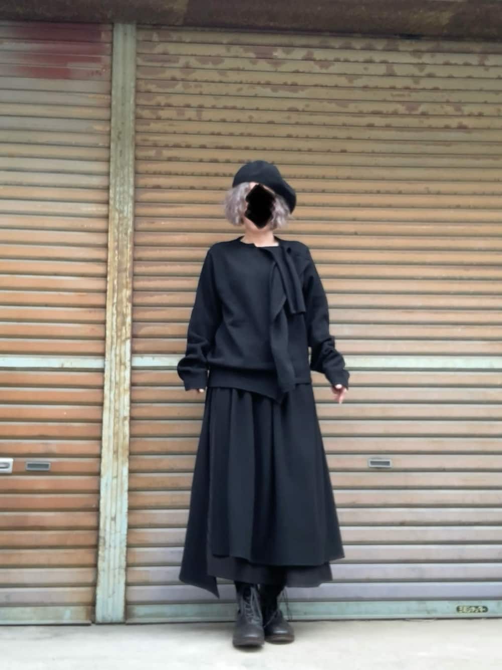 Yohji Yamamoto Femme 07AW YYモノグラムタートルネックロングニット