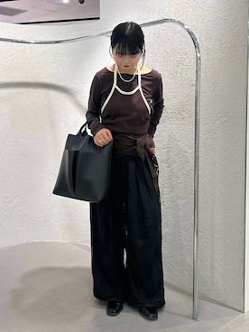 「KBF（ケイビーエフ）のアイテム（パンツ）」を使った、mizukiさん（レディース・159cm）の春コーディネート