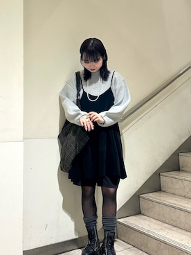 「アイテム（トートバッグ）」を使った、mizukiさん（レディース・159cm）の秋コーディネート