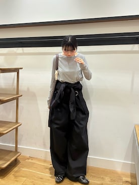 「アイテム（つなぎ/オールインワン）」を使った、mizukiさん（レディース・159cm）の秋コーディネート