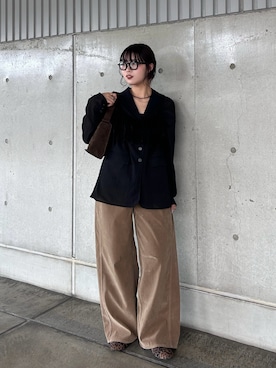 「RODE SKO（ロデスコ）のアイテム（バレエシューズ）」を使った、mizukiさん（レディース・159cm）の秋コーディネート