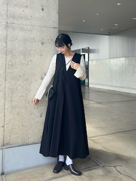 「アイテム（財布）」を使った、mizukiさん（レディース・159cm）の秋コーディネート