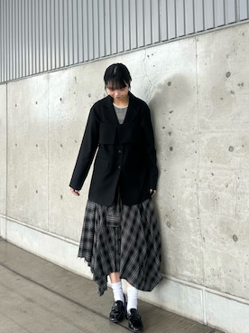 「アイテム（テーラードジャケット）」を使った、mizukiさん（レディース・159cm）の秋コーディネート