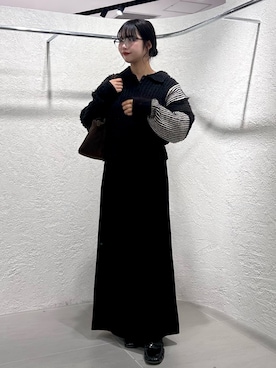 「アイテム（ボストンバッグ）」を使った、mizukiさん（レディース・159cm）の秋コーディネート