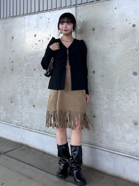 「KBF（ケイビーエフ）のアイテム（バッグ）」を使った、mizukiさん（レディース・159cm）の夏コーディネート