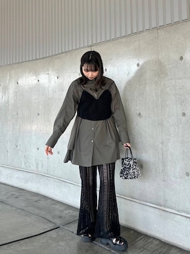 「ビスチェコーデ」｜「アイテム（ワンピース/ドレス）」を使った、mizukiさん（レディース・159cm）の夏コーディネート