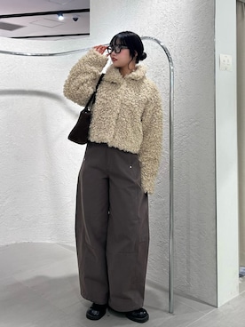 「アイテム（その他アウター）」を使った、mizukiさん（レディース・159cm）の秋コーディネート