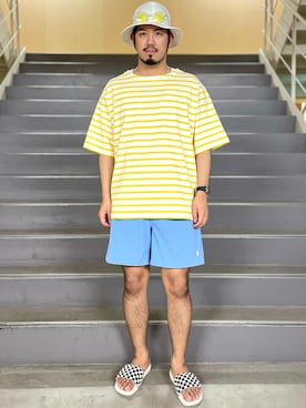 「VANS（バンズ）のアイテム（サンダル）」を使った、菅原 大翔さん（メンズ・173cm）の春コーディネート