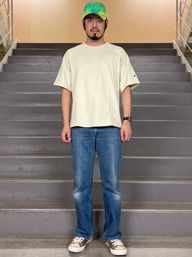 「SHURON（シュロン）のアイテム」を使った、菅原 大翔さん（メンズ・173cm）の春コーディネート