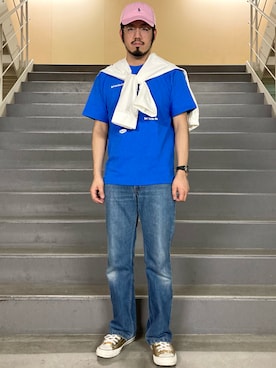 「SHURON（シュロン）のアイテム」を使った、菅原 大翔さん（メンズ・173cm）の春コーディネート