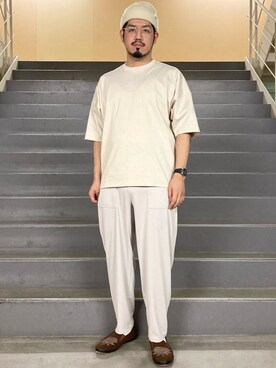 「SHURON（シュロン）のアイテム」を使った、菅原 大翔さん（メンズ・173cm）の春コーディネート
