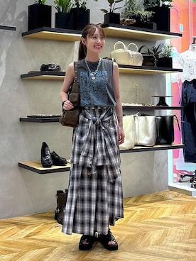 「JEANASIS（ジーナシス）のアイテム（アクセサリー）」を使った、mireiさん（レディース・159cm）の夏コーディネート
