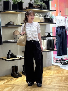 「アイテム（チャーム）」を使った、mireiさん（レディース・159cm）の夏コーディネート