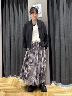 「JEANASIS（ジーナシス）のアイテム（ブルゾン）」を使った、mireiさん（レディース・159cm）の春コーディネート