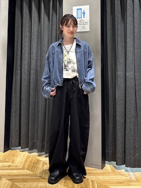 「JEANASIS（ジーナシス）のアイテム（ブルゾン）」を使った、mireiさん（レディース・159cm）の春コーディネート