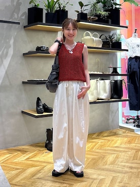 「アイテム（ベスト）」を使った、mireiさん（レディース・159cm・20代）の夏コーディネート