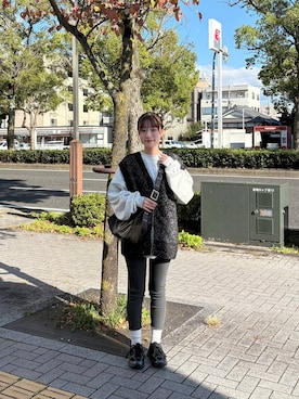 「アイテム（レギンス/スパッツ）」を使った、mireiさん（レディース・159cm）の秋コーディネート