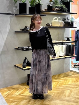 「アイテム（ローファー）」を使った、mireiさん（レディース・159cm）の夏コーディネート