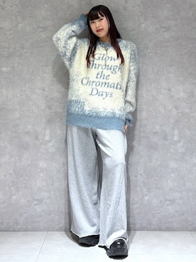 「PAGEBOY（ページボーイ）のサイドタックルーズウラケパンツ/イージーパンツ【4color・2size】（スウェットパンツ）」を使った、りりりさん（レディース・157cm）の秋コーディネート
