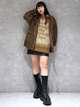 「PAGEBOY（ページボーイ）のアイテム（ブルゾン）」を使った、りりりさん（レディース・157cm）の秋コーディネート