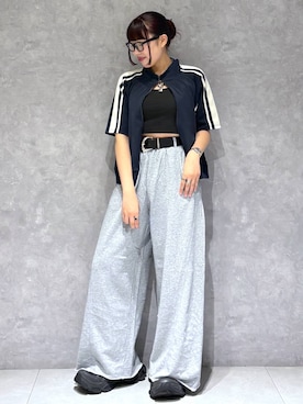 「アイテム（ノーカラージャケット）」を使った、りりりさん（レディース・157cm・20代）の秋コーディネート